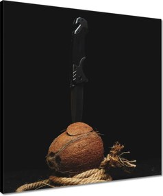 Vászonkép 50x50 Kókuszba szúrt kés zsinór