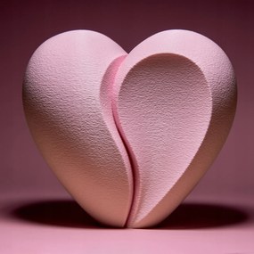 Modern Szív Figura Szobor Dekoráció 3D nyomtatás 15cm Valentin nap