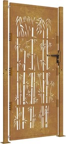 vidaXL Corten acél, bambusz mintás kerti kapu 100x200 cm