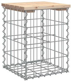 tömör fenyőfa gabion kerti pad 33x31x42 cm