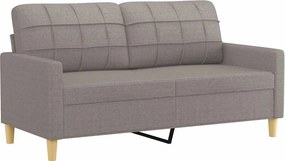 vidaXL kétszemélyes tópszínű szövet kanapé 140 cm