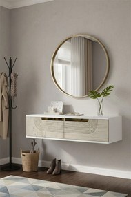 Meyra 120 - White, Travertine, Gold