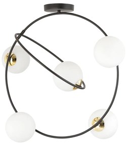 Csillár rúdon STARDOM 5xE14/10W/230V fekete/fehér