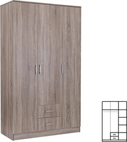 Miami gardróbszekrény 120x205 cm yorki tölgy-yorki tölgy