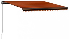 narancssárga és barna kézzel kihúzható napellenző 450 x 300 cm