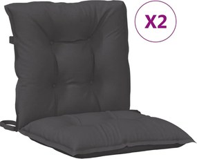 vidaXL 2 db melange antracit szövet háttámlás székpárna 100x50x7 cm