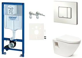 Kedvező árú Grohe függő WC készlet könnyű falakhoz / fal előtti beépítés + WC Vitra Integra SIKOGRSINT2S