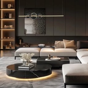 LED Csillár zsinóron KUGEL LED/30W/230V fekete