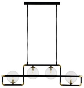 Jupiter 1982 - Csillár zsinóron ZAFRA 4xG9/10W/230V fekete