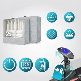 AERO keményfedeles bőröndszett, 4 részes, ABS, fekete Monzana