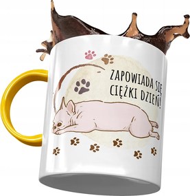 Sárga Kutyás Bögre Kutyával Cuki Ajándék Nyomtatott Fotóval