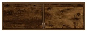 TV szekrény LED világítással füstölt tölgy 75x35,5x25 cm