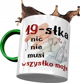 Zöld Bögre Születésnapra 19 19. 19. Ajándék Nyomtatott Fotóval