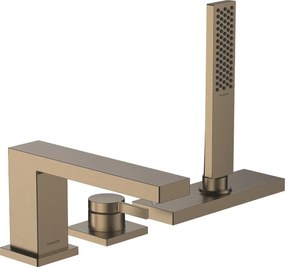 Hansgrohe Tecturis E, 3-lyukú fürdőcsaptelep, szálcsiszolt bronz, HAN-73443140