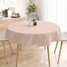 Goldea dekoratív asztalterítő rongo deluxe - bézs, szatén fényű - kör alakú Ø 100 cm