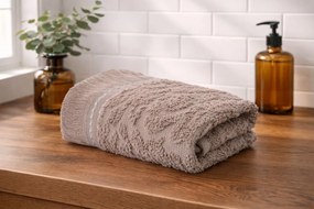 Textured 6 részes pamut kéztörlő szett 30 × 50 cm, mink