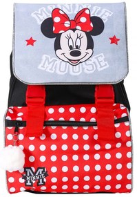 Disney Minnie iskolatáska, táska Pomponnal, 42 cm