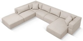 Bézs sarokkanapé (bal oldali-"U" alakú) Esther – Milo Casa