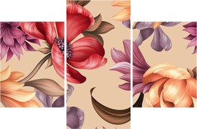 Kép - Vintage virágok (90x60 cm)