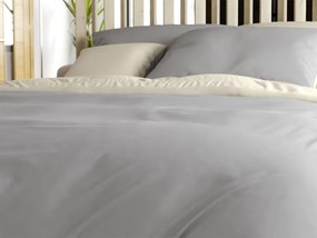 Pamut ágynemű MONOCHROMATIC krémszürke Ágyneműhuzat mérete: 70 x 90 cm | 140 x 200 cm