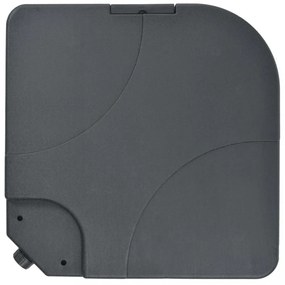 szürkésbarna kültéri napernyő hordozható talppal