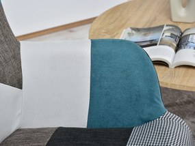 Fotel Nutri (patchwork + fekete). Akció -15%. 1110350