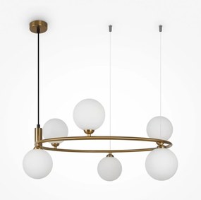 Maytoni klasszikus modern függeszték ring fehér sárgaréz mymod013pl-06bs1