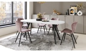 Bővíthető étkezőasztal ARTUR fehér/fekete