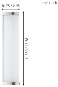 Eglo 94712 - LED Fürdőszobai lámpa GITA 2 1xLED/8W/230V IP44