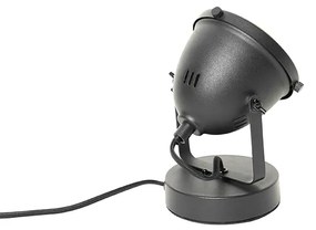 Ipari asztali lámpa fekete 18 cm - Emado