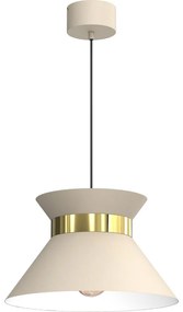 Csillár zsinóron NORGE 1xE27/15W/230V bézs/arany