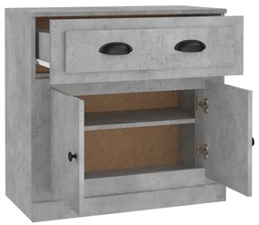 betonszürke szerelt fa tálalószekrény 70x35,5x67,5 cm