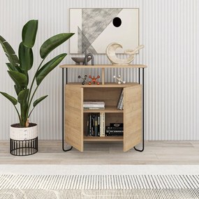 Natúr színű szekrény tölgyfa dekorral 80x80 cm Dilly – Marckeric