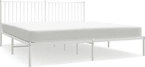 vidaXL fehér fém ágykeret fejtámlával 183 x 213 cm