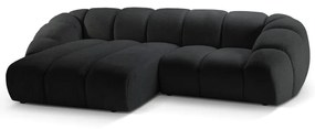 Fekete sarokkanapé (bal oldali) Diana – Micadoni