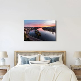 Az éjszakai Prága képe (90x60 cm)