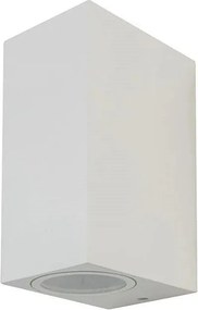 Kültéri kerti fali lámpa téglalap alakú 15 cm fehér felső alsó V-tac