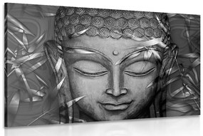 Kép mosolygó Buddha fekete fehérben