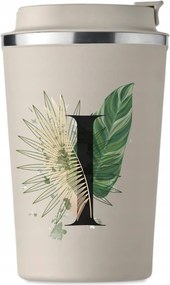 Prémium bézs termo bögre Betűvel És névvel monogram Iwona Iga KT_225_b