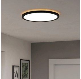Eglo 901454-LED Dimmelhető fürdőszobai lámpa ROVITO-R 18,5W/230V átm. 38,9cm IP44 fekete + távirányító