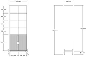 Regál Nolibu (zafír tölgy + antracit) . Akció -24%. 1093004