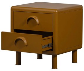 Okkersárga fém éjjeliszekrény Rune – WOOOD