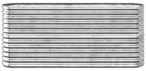 ezüstszínű horganyzott acél kerti magaságyás 152x40x68 cm