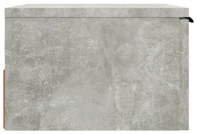 Betonszürke falra szerelhető éjjeliszekrény 34x30x20 cm
