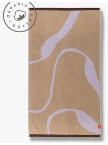 Levendula színű-világosbarna bio pamut törölköző szett 2 db-os 50x90 cm Nova Arte – Mette Ditmer Denmark