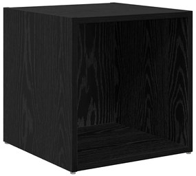 TV szekrény 2 pcs Fekete 37 x 35 x 37 cm Faanyag
