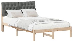 Ágykeret Kárpitozott Fejtámlával fejtámlával Barna 120 x 200 cm