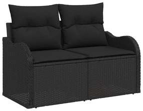 Kerti Kanapé Szett 7 pcs Fekete