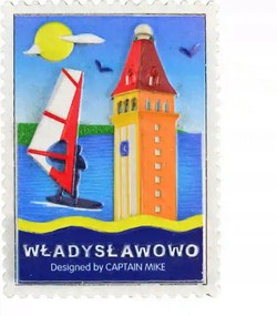 Postaláda alakú mágnes tengeri motívummal