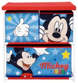 Disney Mickey játéktároló állvány 3 rekeszes star 53x30x60cm